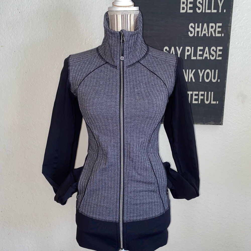Lululemon Daily Yoga Full Zip High Neck Jacket- Gray & Black